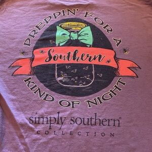 simple southern long‎ sleeve t -shirt Small